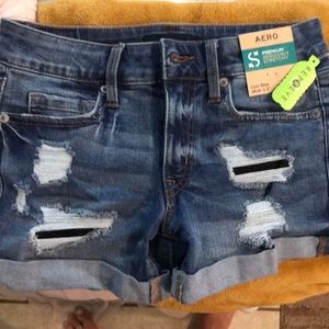 Aeropostale’s ripped denim shorts